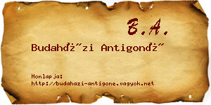 Budaházi Antigoné névjegykártya